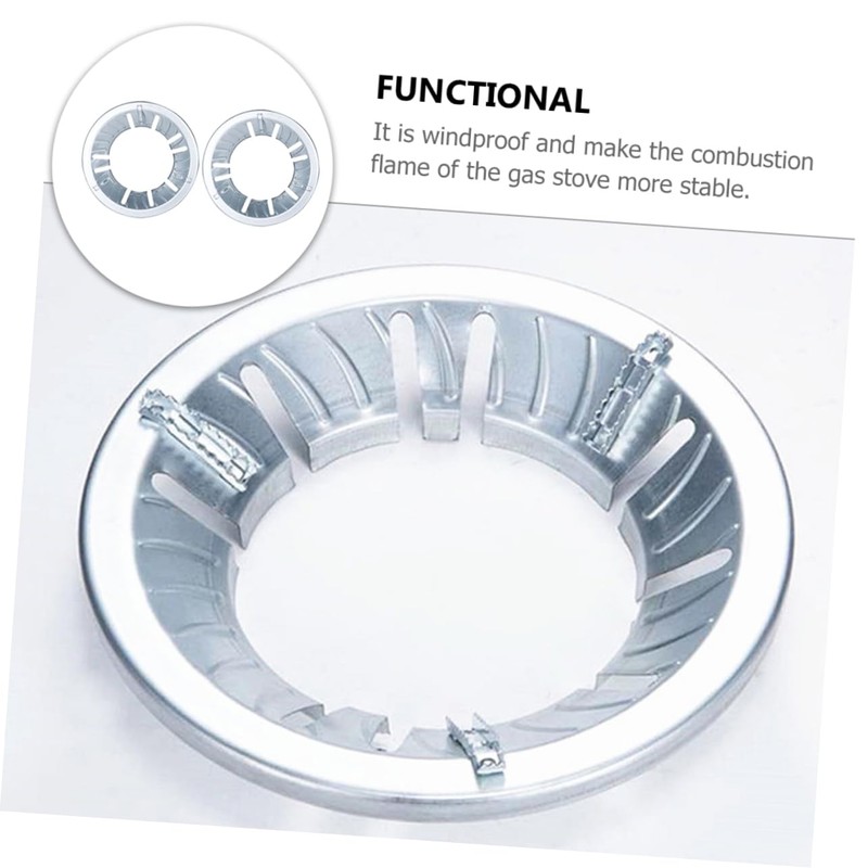 LALAFINA 2Pcs Gas Stove Bracket Energy Saving Windshield Cover for