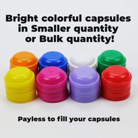 Vending Machine Empty Capsules 1.1” 1000 pcs Bulk 8 COLORS Acorn Capsule for Toy Gumball Machines Small Clear Containers Surprise for Kids Party Favor Colorful Plastic Container Storage for Toys