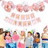 Balloons Birthday Decoration Set, Rose Gold Birthday Decoration Happy Birthday