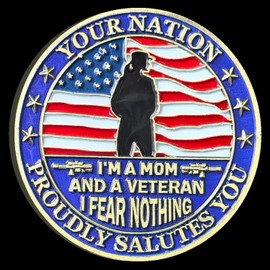 Women Veterans Challenge Coin - Honoring Courage and Service of Mothers in The Military ﻿ ﻿ ﻿