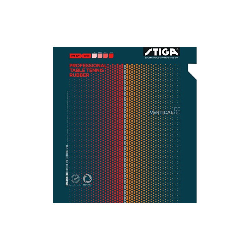 スティガ(STIGA) 卓球 ラバー 粒高ラバー バーティカル 55 レッド 薄 1710550513