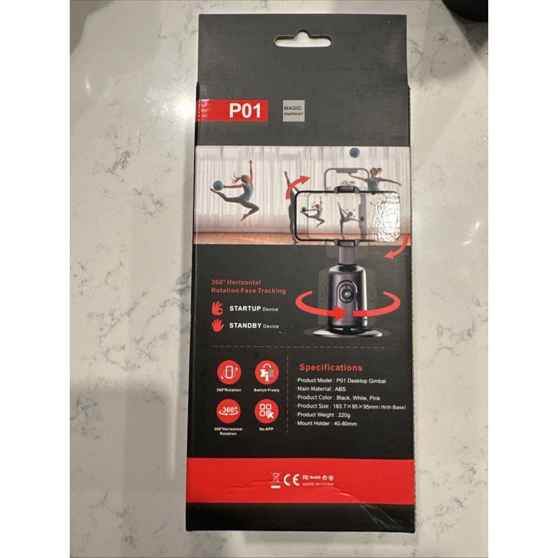 Magic Snapshot P01 Auto Face-Tracking 360° Rotating Selfie Stick Tripod