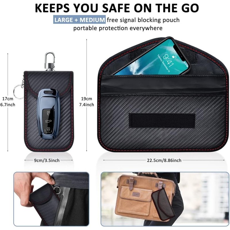 Faraday Box with 2 Pack Faraday Pouch, Faraday Box Signal