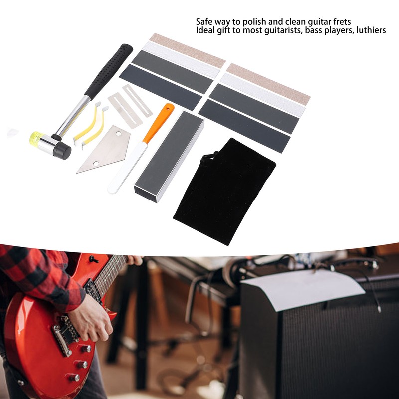 17Pcs Guitar Luthier Tool Set Kit Fret Installation Repair Tools