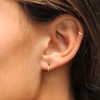Gold Hoops Flashed Sterling Silver Small Tiny Mini Endless 10mm