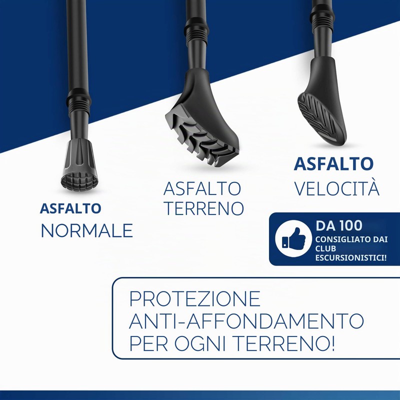 Alpen Bears Gommini Bastoncini Trekking | 14 Pezzi | Set
