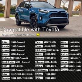 West Llama Microfiber Leather Car Steering Wheel Cover for Toyota,Sport Style,14.5-15 inch (Black-Standrad Size)