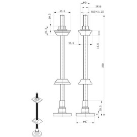 UK RADIATORS- Talus - Antique Brass Radiator Wall Stay - Sturdy Support Bracket for Radiators - Easy Installation - Durable and Reliable - Enhance Safety and Stability of Your Heating System