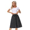 KANCY KOLE Womens High Elastic Waist Denim Skirt Lightweight Pleated