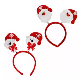 RIVERSOFY Kit 12 Diademas Navidad Reno Muñeco Santa Oso Fiesta