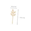 PACKOVE 10pcs Durable Alloy Leaf Hairpins Elegant Gold Barrette Hair