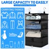 AKOZLIN Portable Hanging Travel Shelves Bag 3-Shelf Packing Cubes Organizer
