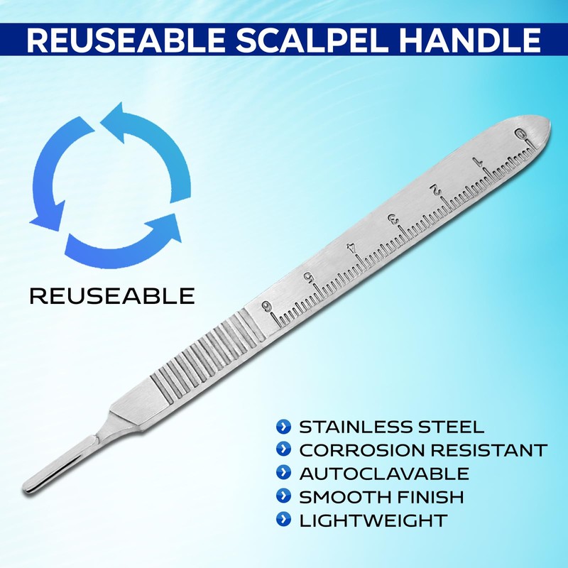 SS INSTRUMENTX Scalpel Handle No.3 BP Handle Fits Blades Numbers