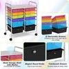 COSTWAY 12-Drawer Rolling Storage Cart, Moveable Art Craft Organizer W/Lockable