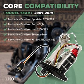 VORGENS 75305-07A Fuel Pump Assembly, Fit for 2007-2019 Harley Davidson Sportster 1200/883, Forty-Eight, Iron 1200/883, Seventy-Two, XR1200/XL1200/XL883 In-tank Fuel Pump