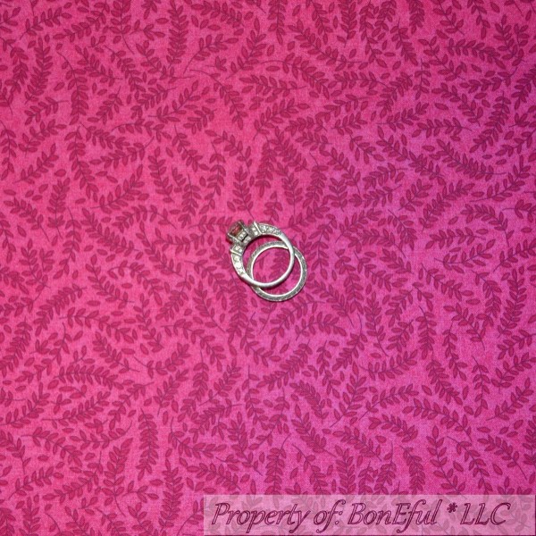 Signature BonEful FABRIC FQ Cotton Quilt Pink Dark Hot Tone