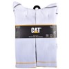 Cat mens 6-pack Half Cushioned Crew Sock, White (6 Pack),