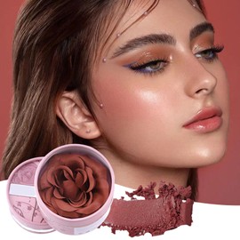 Cheek Blush - 3D Petal Design Travel Size Blush,3.5g Contour Cream Highlighter Natural Scented Pigmented Nude Makeup For Travel Bridal Stage Winter