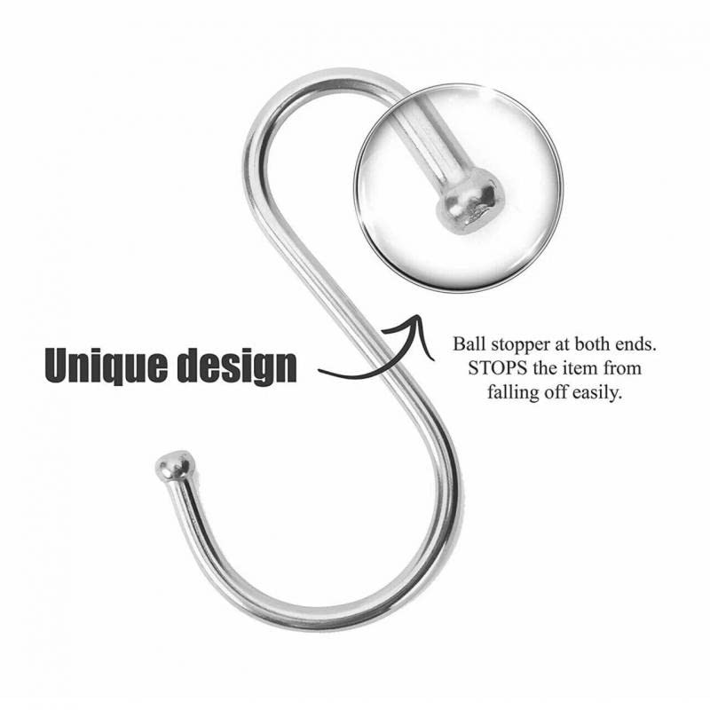 AIMALL Stainless Steel S Shape Hooks Kitchen Hanger Rack Clothes