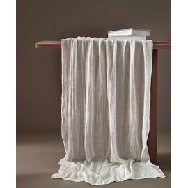 Owluny Cheesecloth Gauze Table Runner Boho Wedding Table Runners for Home Holiday Party Bridal Wedding Arch Decor (Beige)