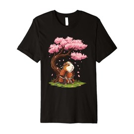 Samurai Guinea Pig Japanese Culture Ukiyo-E Manga Premium T-Shirt