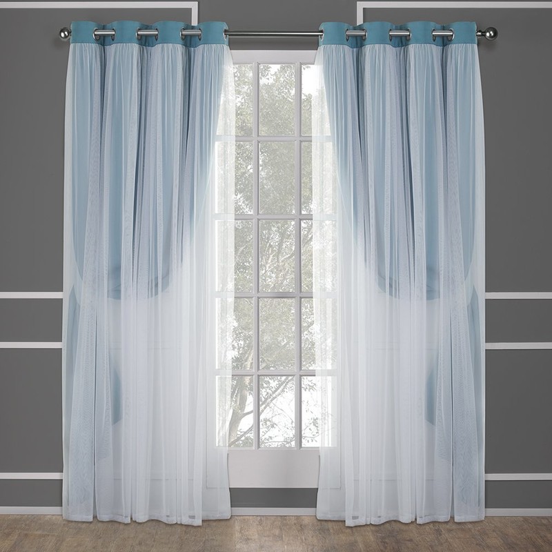 TOWN & COUNTRY LUXE Talia Double Layer Indoor Curtains, Sheer