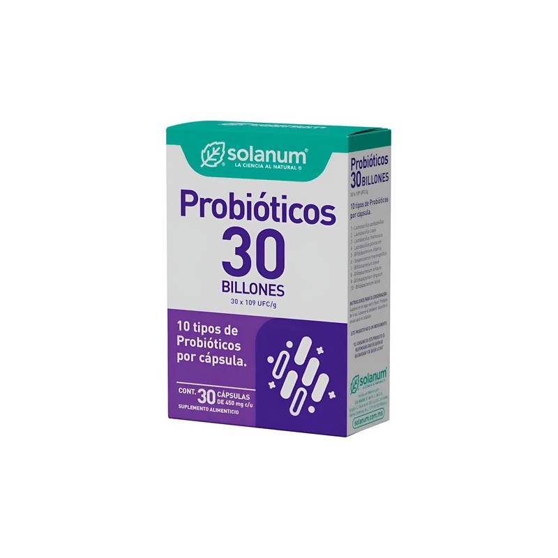 Solanum Probióticos 30 Billones Sin Sabor