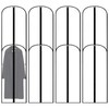 8 Pcs Translucent Garment Bags, 60x120cm Waterproof Dustproof Clothes Cover