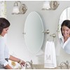 Moen Glenshire Brushed Nickel 26-Inch x 22-Inch Frameless Pivoting Bathroom