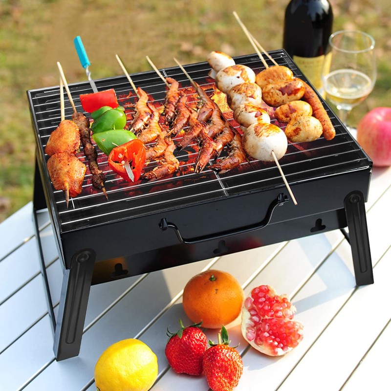 Barbecue Grill Portable BBQ Charcoal Grill Smoker Grill for Outdoor