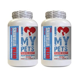 I LOVE MY PETS LLC Dog Energy Supplement - Ultra Vitamins - Dog Health - Mineral Support - Vitamin e for Dogs Skin - 240 Treats (2 Bottles)