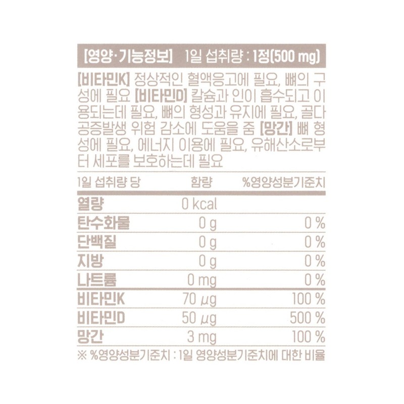 Chong Kun Dang Supercritical MK7 Trans Menaquinone Vitamin K2 D3