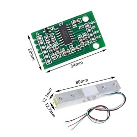 Pack of 2 5/10/20 kg Load Cell Weight Sensors Digital Scales Load Cell + 2 Pieces HX711 Load Cell Weight Sensor Module for Arduino Microcontroller DIY (10 kg)