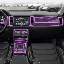CKLS Car Interior Film Dashboard Piano Board Shift Center Console Anti-Scratch Transparent TPU PPF Film，for Skoda Kodiaq GT 2017-2023