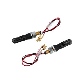 Set of 2 Micro Indicators 12 V LED Smoke Grey for Moped and Motorcycle