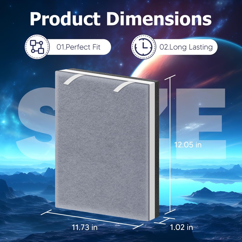 Vital 100 Replacement Filter for LEVOIT Vital 100 Air Purifier,