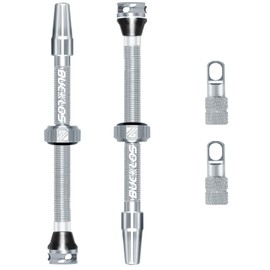 BUCKLOS - Vástago de válvula Presta sin cámara 40/44/55/60/65/80/100 mm, kit de vástago de válvula con herramienta de extracción de núcleo de válvula para bicicleta de carretera/bicicleta de montaña