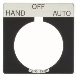 Legend Plate: 30 mm Panel Mounting Size, Square, 1 3/4 in Overall Ht x 1 3/4 in