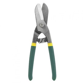 Tin Snips, 8in Germany Type Metal Shears Straight Cut Manual Steel Tin Scissors Sheet Metal Cutting Scissors with Comfortable Nonslip Handle for Cutting Aluminum, Sheet Metal, Leather