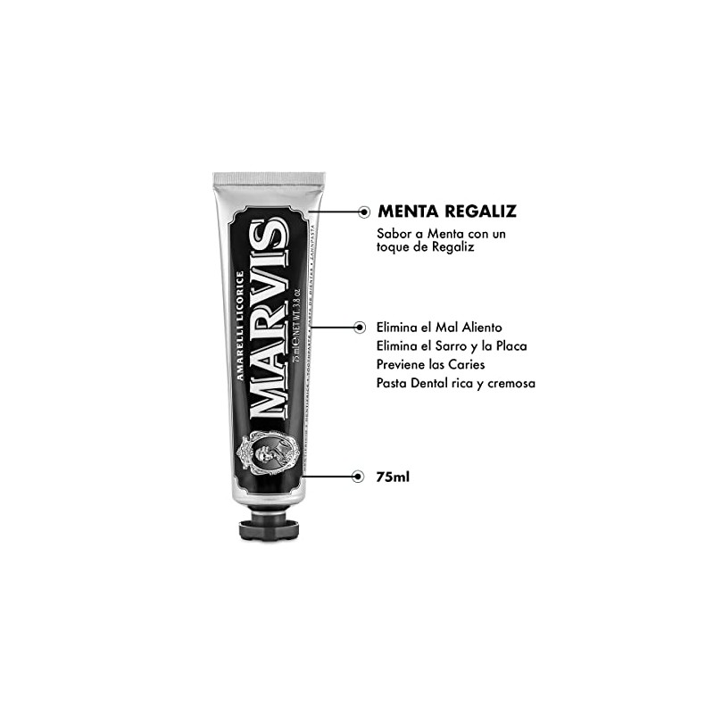 Marvis Pasta de Dientes Menta Regaliz Amarelli 75 ml