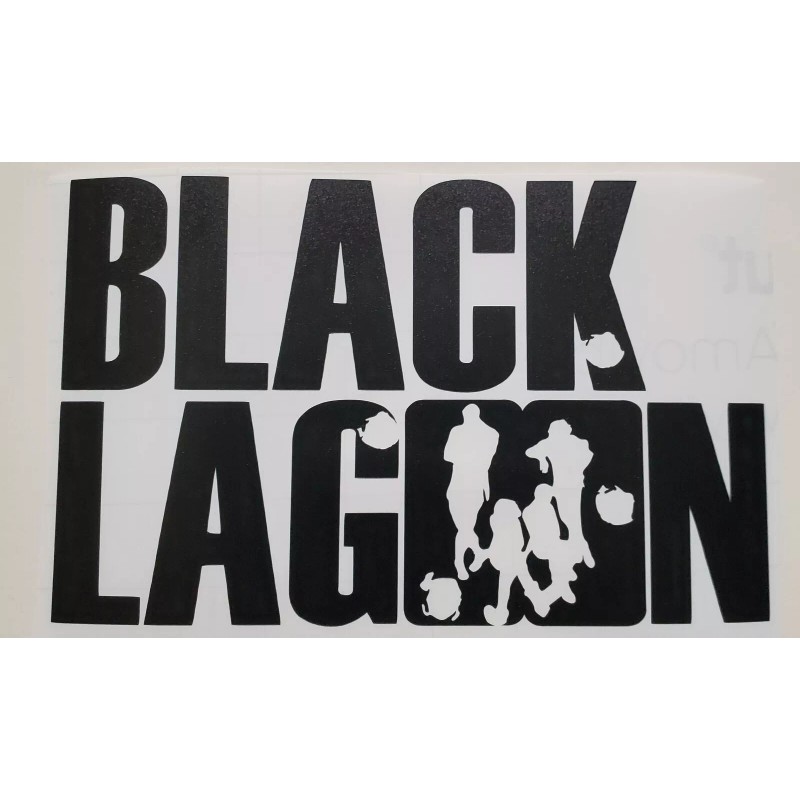 Black Lagoon Company Title Matte Black Decal Sticker Anime Walls,