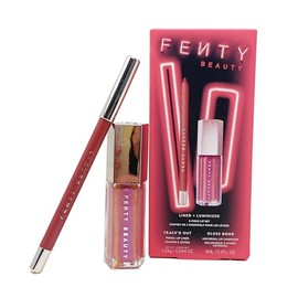FENTY BEAUTY Lined + Luminized 2 piece Lip Set - Lip Liner (Riri) and Gloss Bomb (Grape Splash)