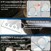 CAROTUPY 4" Exhaust Clamp With Hanger, Universal Pipe Muffler Hanger