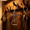 12 Pcs Portable Beer Bottle Opener Keychain, Cross Keychains With