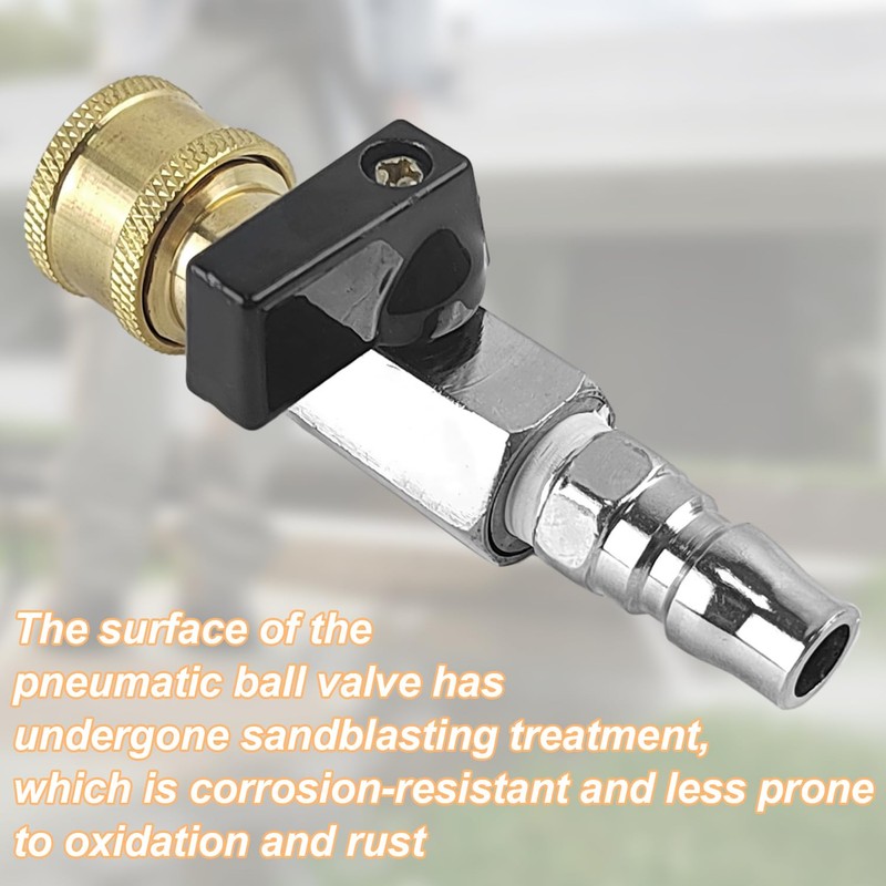 Ball Valve 1/4 Inch, Metal Compressed Air Accessories, 1/4 Stopcock,