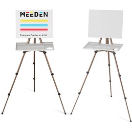 MEEDEN Plein Air Easel for Painting: Adjustable Travel Watercolor Easel Stand for Adults- Collapsible Portable Tripod for Artists