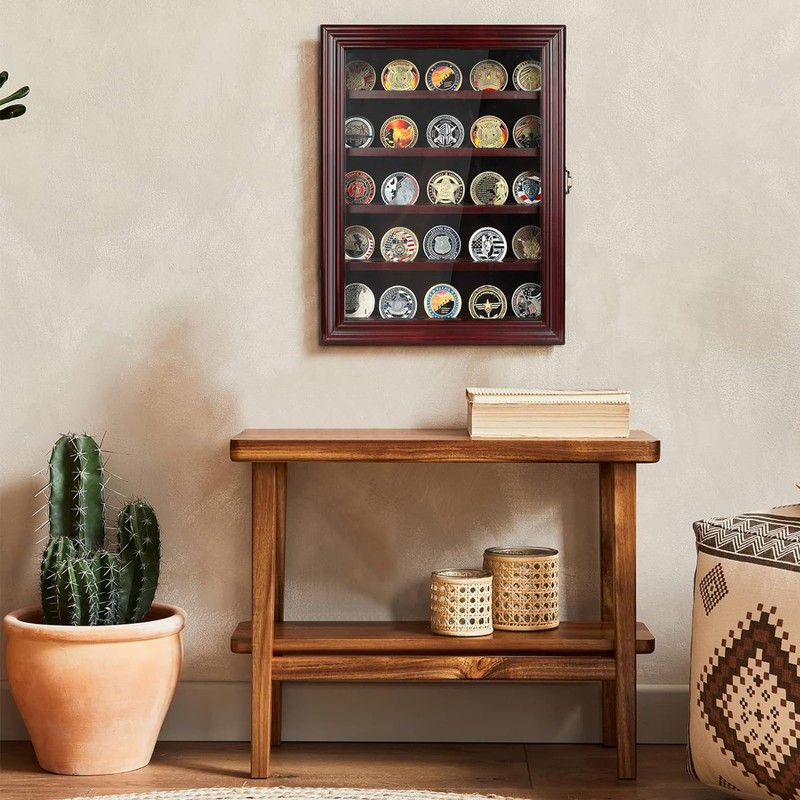 ASmileIndeep Military Challenge Coin Display Case Holder with HD Toughened