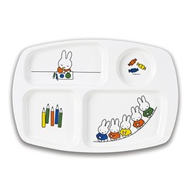 Kanto Plastic Industries Miffy Square Lunch Plate, Length 11.0 inches (28 cm), CM-20FT