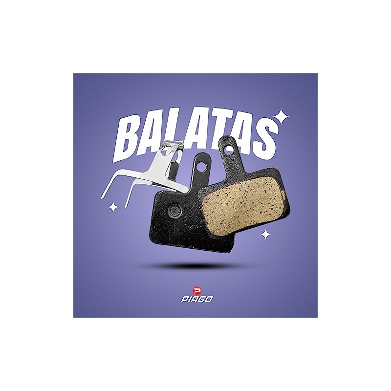 Piago Balatas Pastillas Metal 4mm para Bicicleta Freno De Disco