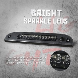 3rd Third Brake Light LED Compatible with 2002 2003 2004 2005 2006 2007 2008 2009 2010 Ford Explorer 2008-2011 Mercury Mariner, Ford Escape, Mercury Mountaineer Third Center Cargo Rear (Smoke)